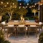 Gloster Solid Acacia Wood & Rope 9-Piece Outdoor Dining Suite