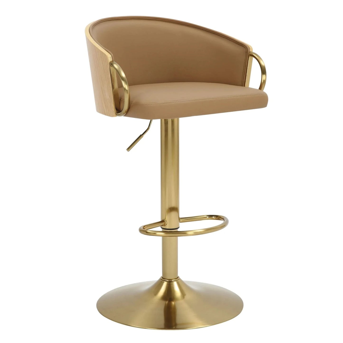 Cilla Gas Lift Swivel Bar Stool Gold