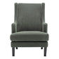 SILAS WINTER MOSS CHENILLE WING BACK ARMCHAIR/OCCASIONAL CHAIR - MyChocolateWood