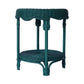 WENGLOR FOREST GREEN RATTAN SIDETABLE - MyChocolateWood
