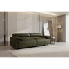 SPARKLER LEATHER 3-SEATER LEATHER SOFA OLIVE - MyChocolateWood