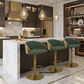 Cilla Gas Lift Swivel Bar Stool Verdant Green with Gold Accents