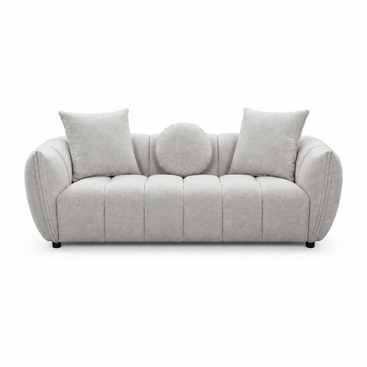 Greer Fabric 3-Seater Sofa Cloud