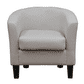 LEOPOLD  SOLID TIMBER/FABRIC TUB CHAIR LOUNGE CHAIR ACCENT CHAIR GREY - MyChocolateWood