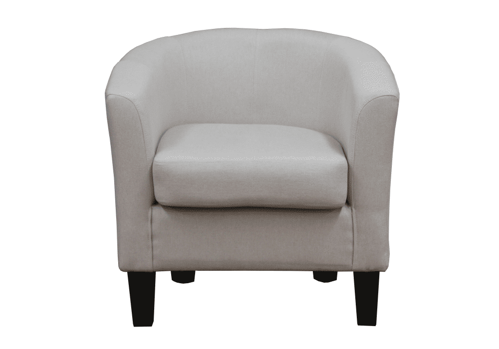LEOPOLD  SOLID TIMBER/FABRIC TUB CHAIR LOUNGE CHAIR ACCENT CHAIR GREY