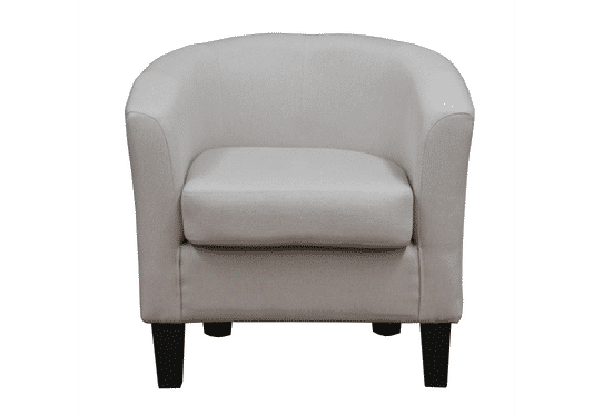LEOPOLD  SOLID TIMBER/FABRIC TUB CHAIR LOUNGE CHAIR ACCENT CHAIR GREY
