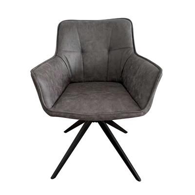 Reece Fabric Swivel Dining Armchair / Accent Chair in Grey