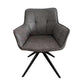 Reece Fabric Swivel Dining Armchair / Accent Chair in Grey