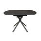 SKIPSEA SWIVEL EXTENSION CERAMIC GLASS DINING TABLE DARK GREY W:90-135CM - MyChocolateWood