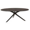 FLICKER CERAMIC GLASS COFFEE TABLE DARK GREY 90CM - MyChocolateWood