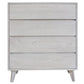 Halifax Solid Acacia 4-Drawer Tallboy/ 4-Drawer Chest of Drawers in Brushed White