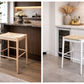 BRYNN BACKLESS KITCHEN STOOL WITH ROPE SEAT -66CM SEAT HEIGHT NATURAL - MyChocolateWood