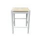 BRYNN BACKLESS KITCHEN STOOL WITH ROPE SEAT -66CM SEAT HEIGHT WHITE - MyChocolateWood