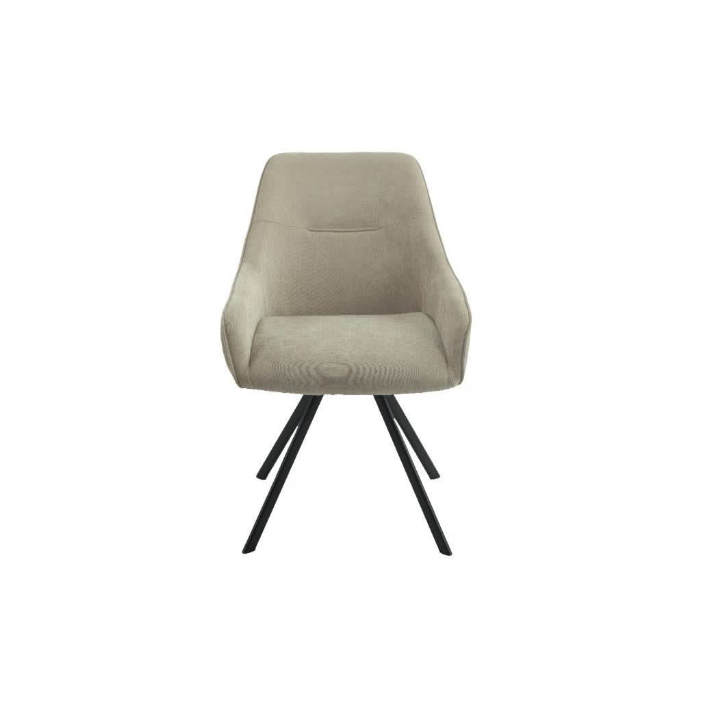 CARLOW FABRIC DINING CHAIR FAWN COLOURED - MyChocolateWood