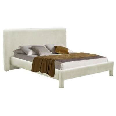MARIBO FABRIC QUEEN BED OATMEAL - MyChocolateWood