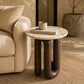 Kennedy Marble Top/Mango base Loop Side Table
