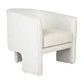 GRETCHEN WHITE BOUCLE ARMCHAIR NATURAL LINEN - MyChocolateWood