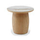 Montilla Ash Veneer Base/ Marble Look Ceramic Lamp Table/Side Table