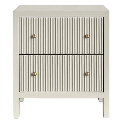 JAYLA LARGE GREY 2-DRAWER BEDSIDE TABLE - MyChocolateWood
