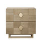 TALISA CONTEMPORARY 2-DRAWER LARGE BEDSIDE TABLE ANTIQUE GOLD