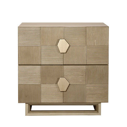 Talisa Contemporary 2-Drawer Large Bedside Table