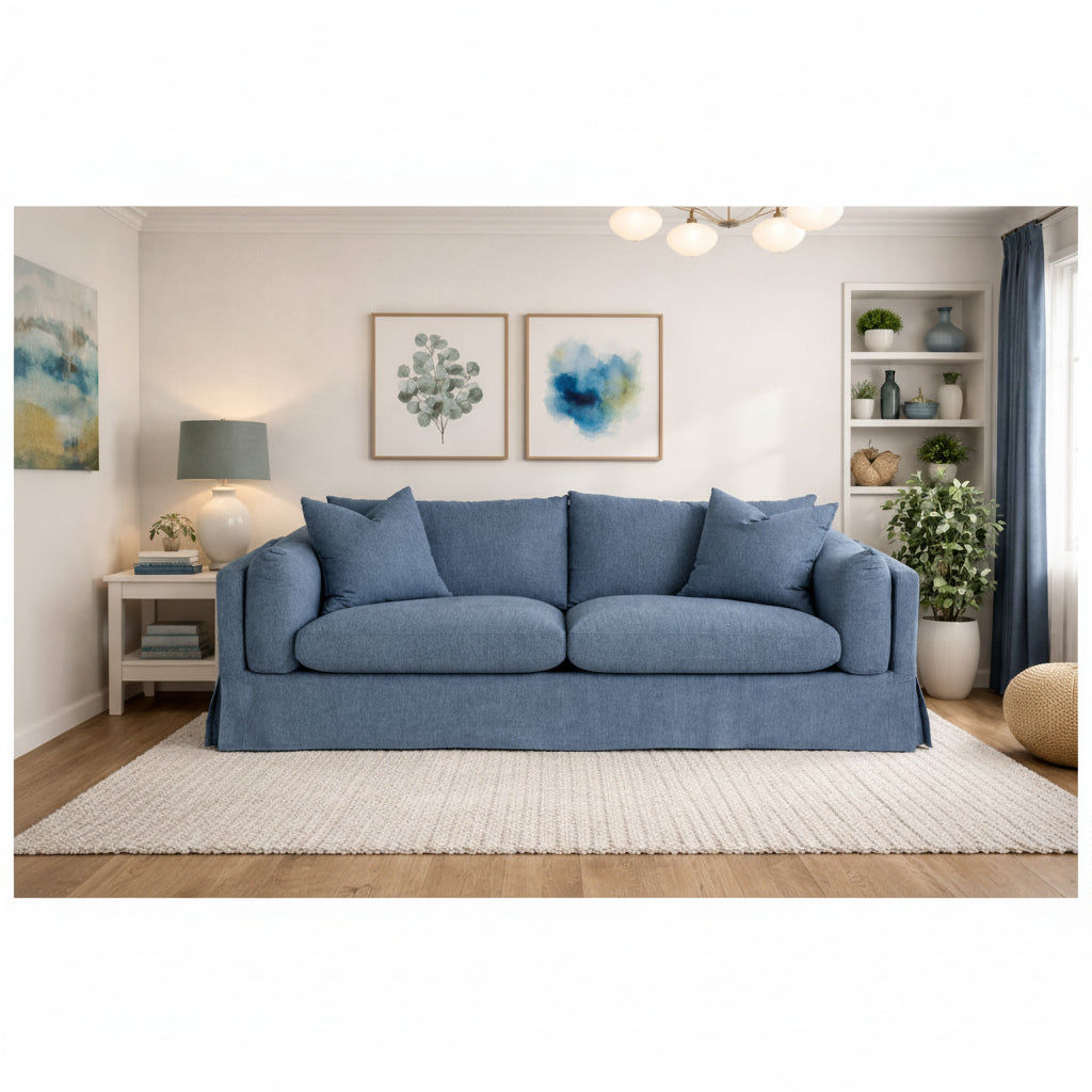 Lark Hamptons Style Slipcover Sofa
