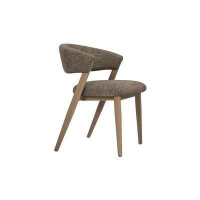 Denby Messmate Timber Dining Table Light Smoke 210cm + 8 Leemor Fabric Dining Chairs - 9 Piece Dining Set