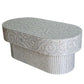 LEILANI  OVAL MOTHER OF PEARL COFFEE TABLE - MyChocolateWood