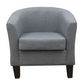 LEOPOLD  SOLID TIMBER/FABRIC TUB CHAIR LOUNGE CHAIR ACCENT CHAIR PLATINUM - MyChocolateWood