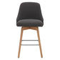 LETTY BEECHWOOD COUNTER STOOL - GREY SEAT