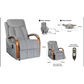 Vorn Fabric Dual Motor Lift Chair / Electric Recliner / Armchair in Graphite-MyChocolateWood