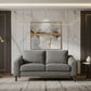 Ballina Fabric 2-Seater Sofa in Granite - Chocolate Wood