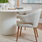 AUBERT NATURAL OAK LEG DINING CHAIR WITH NATURAL LINEN - MyChocolateWood