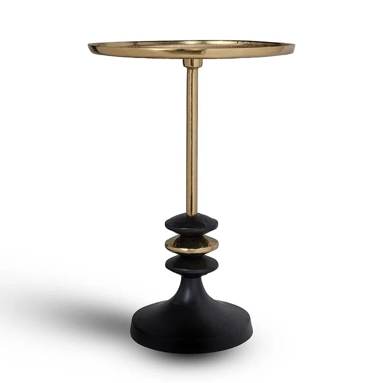 GREGOR INDUSTRIAL IRON LOFT ACCENT TABLE/SIDE TABLE/LAMP TABLE - MyChocolateWood