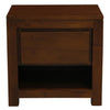 Tanaka Solid Mahogany 1 Drawer Bedside Table in Mahogany - Chocolate Wood