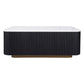 VERWOOD BRUSHED BLACK OAK WOOD BASE/SIVEC WHITE MARBLE TOP  COFFEE TABLE - MyChocolateWood