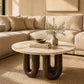 Kennedy Marble Top/Mango base Loop Coffee Table