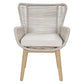 ATHENA EUCALYPTUS TIMBER & ROPE OUTDOOR DINING CHAIR BEIGE/WHITEWASH