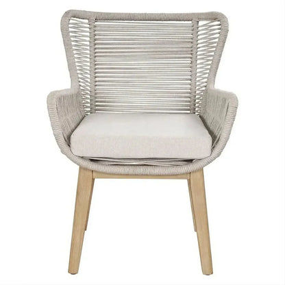 Athena Eucalyptus Timber & Rope Outdoor Dining Chair