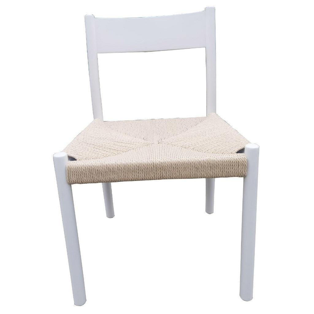 ONDINA BIRCH TIMBER DINING CHAIR WHITE/NATURAL - MyChocolateWood