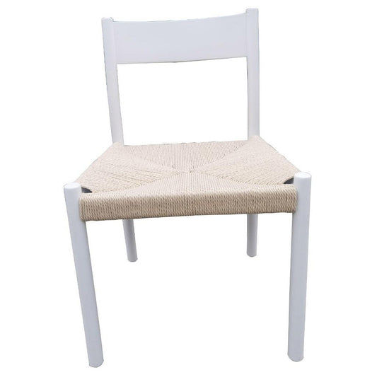 ONDINA BIRCH TIMBER DINING CHAIR WHITE/NATURAL - MyChocolateWood