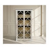 REINA GREYWASHED RECYCLED TIMBER/GLASS 2-DOOR BOOKCASE DISPLAY CABINET