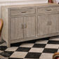 NEVANA  RECYCLED ELM TIMBER SIDEBOARD/BUFFET 4 DOORS 2 DRAWERS NATURAL - MyChocolateWood