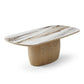 Montilla Ash Veneer Base/ Marble Look Ceramic Table Top Dining Table 220cm