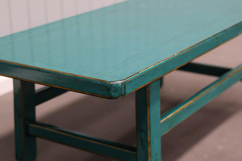 Brielle Solid Pine Coffee Table - Teal