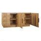Hampshire 4-Door Buffet in Natural Oak - Chocolate Wood