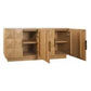 HAMPSHIRE WHITE MARBLE/NATURAL OAK 4-DOOR BUFFET/SIDEBOARD - MyChocolateWood