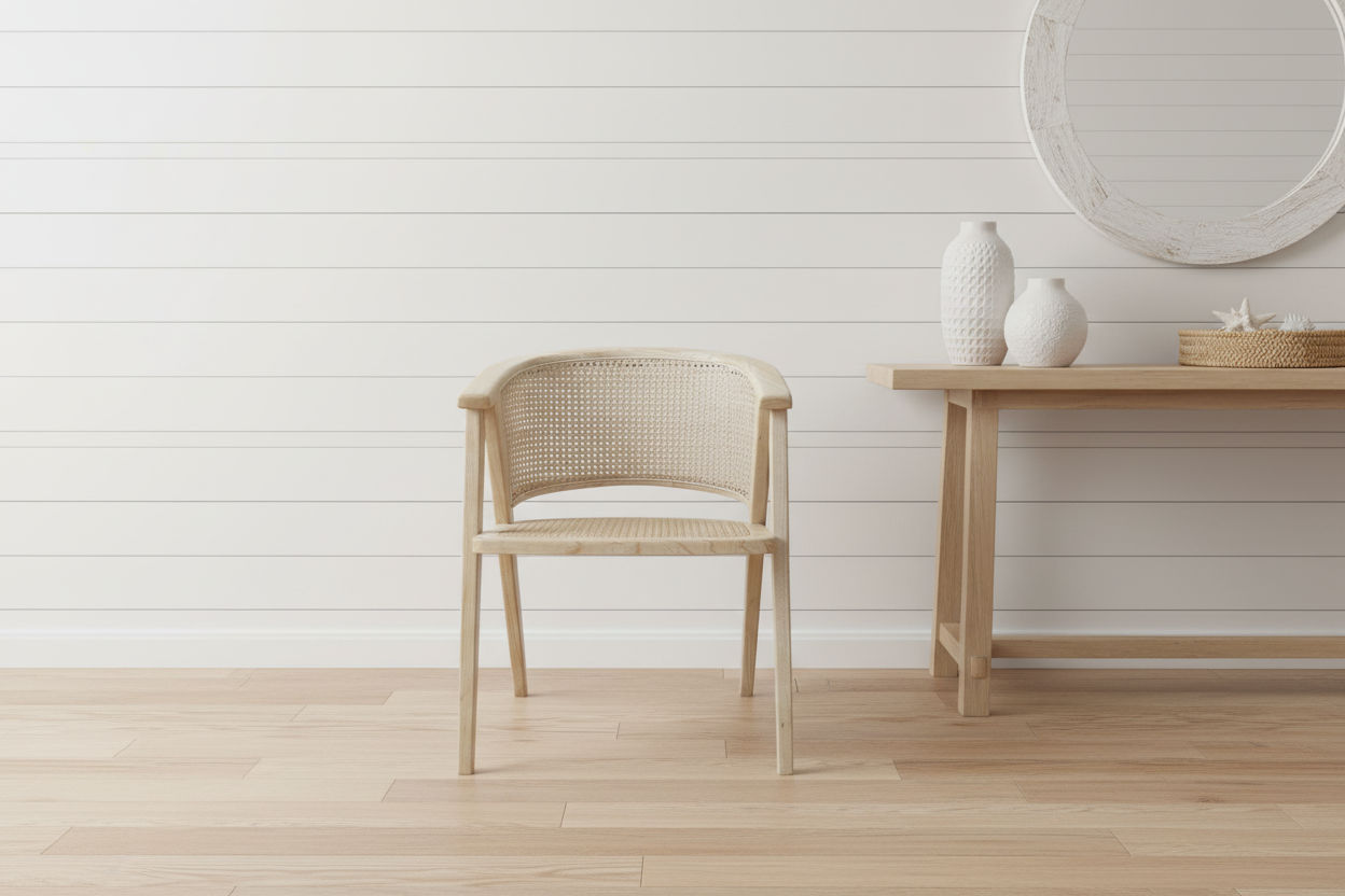 RAVELLA  SOLID ELMWOOD/RATTAN CHAIR KITCHEN CHAIR  DINING CHAIR ACCENT CHAIR NATURAL - MyChocolateWood