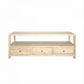 Joelle 3-Drawer TV Unit in Distressed Natural - Chocolate Wood