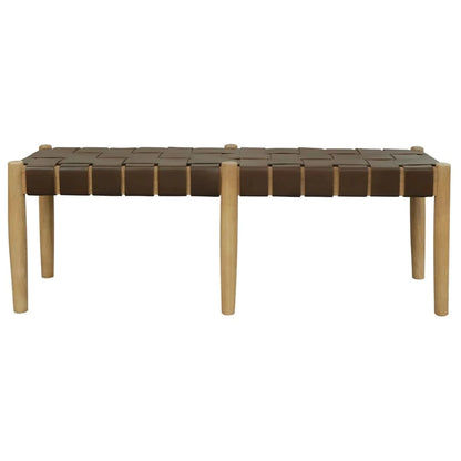 ELLIOT LEATHER SOLID MINDI TIMBER BENCH - NATURAL (Copy)